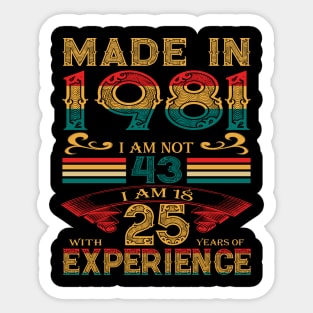 Made in 1981 Sticker